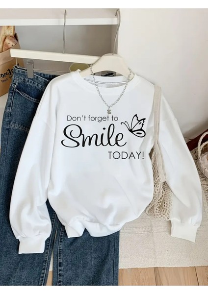 Premium Oversize Kesim Uzun Kollu Baskılı Sweatshirt