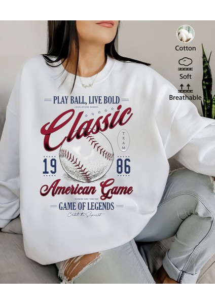 Premium Oversize Kesim Uzun Kollu Baskılı Sweatshirt