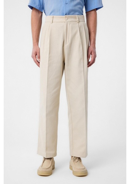 Taş Yüksek Bel Pamuklu Erkek Pantolon