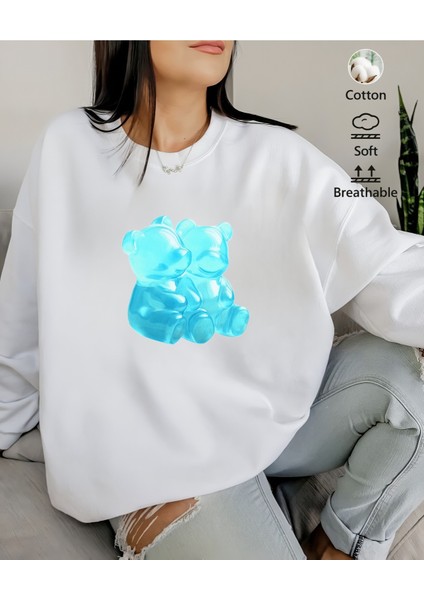 Premium Oversize Kesim Uzun Kollu Baskılı Sweatshirt