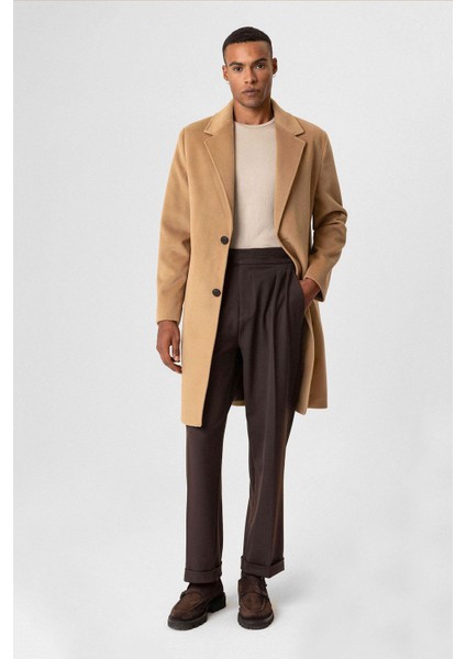 Camel Dokulu Erkek Kaban modelleri