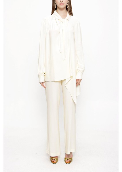 Ekru Beli Lastikli Pantolonlu Ikili Takım 12284 indirimleri