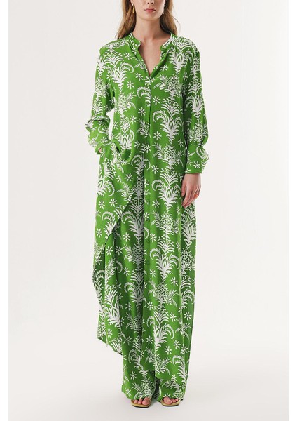 Fıstık Yeşili Beli Lastikli Pantolonlu Ikili Takım 12322 fiyatları