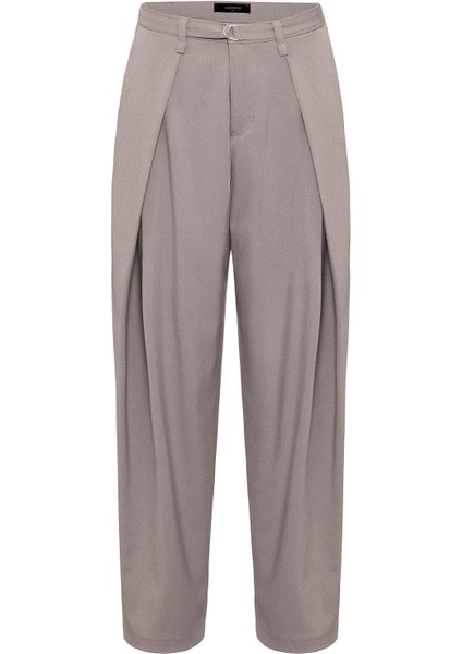 Bej Kemerli Pilili Kadın Pantolon indirimleri