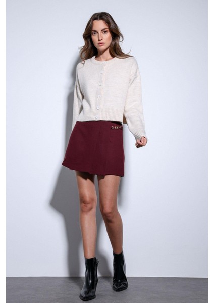 Taş Yırtmaçlı Örgü Triko Kadın Kazak fiyatları