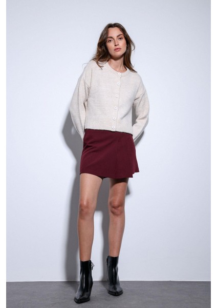 Taş Yırtmaçlı Örgü Triko Kadın Kazak modelleri