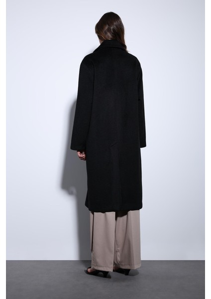 Siyah Kruvaze Kadın Kaban indirimleri