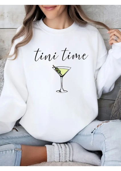 Premium Oversize Kesim Uzun Kollu Baskılı Sweatshirt