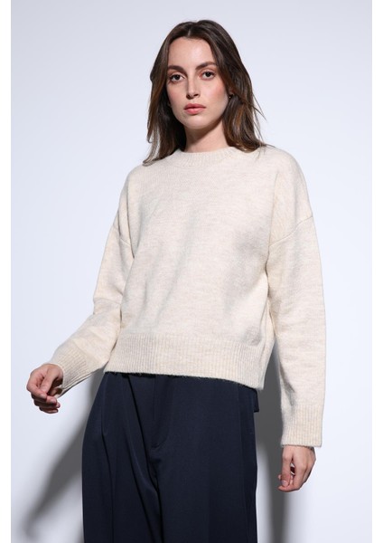 Taş Yün Karışımlı Kadın Kazak