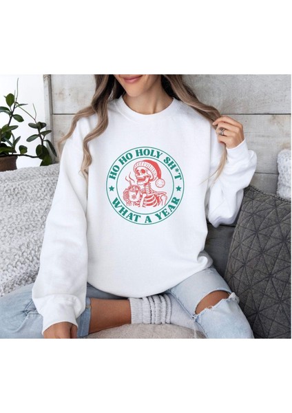Premium Oversize Kesim Uzun Kollu Baskılı Sweatshirt