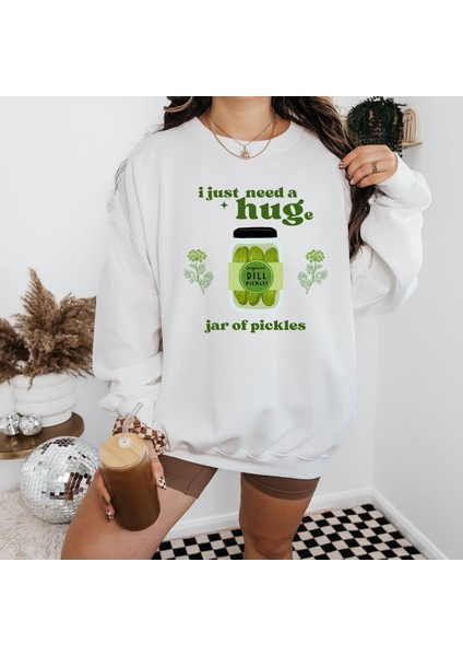 Premium Oversize Kesim Uzun Kollu Baskılı Sweatshirt