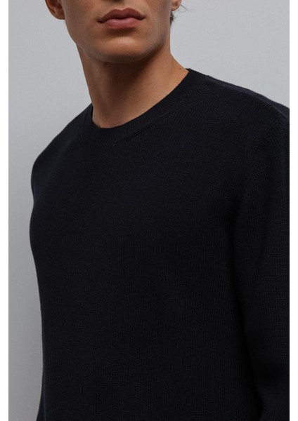 Lacivert Dokulu Erkek Kazak fırsatları