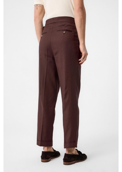 Kahve Italyan Kesim Yüksek Bel Erkek Pantolon fırsatları
