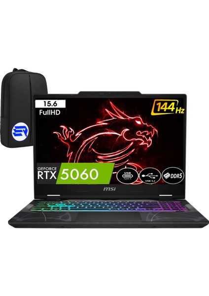 Cyborg 15 B2RWFKG-208XTREP2 Intel Core 7-240H 32GB Ram 1tb SSD RTX5060 15.6'' Full Hd 144Hz WIN11 Pro + Elektropasaj Çanta