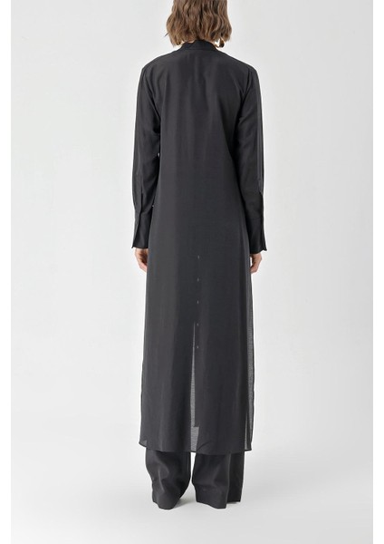 Siyah Boyalı Beli Lastikli Pantolonlu Ikili Takım 12322 fırsatları