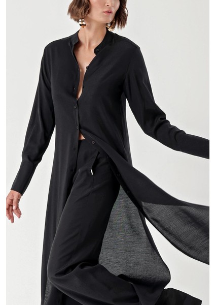 Siyah Boyalı Beli Lastikli Pantolonlu Ikili Takım 12322 indirimleri