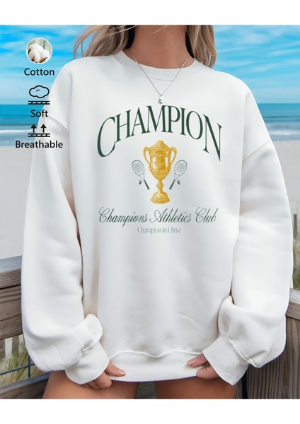 Premium Oversize Kesim Uzun Kollu Baskılı Sweatshirt