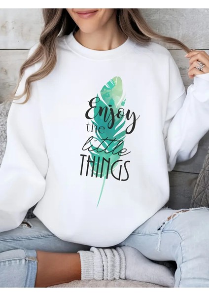 Premium Oversize Kesim Uzun Kollu Baskılı Sweatshirt