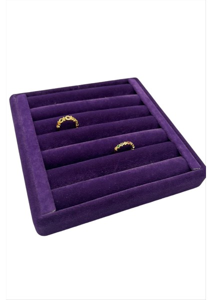 Sepetim Yatay Sosisli Anfora Yüzük Kelepçe Standı 15X15 Cm-Açık Kahverengi
