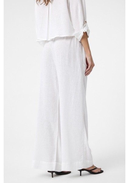 Beyaz Şerit Detaylı Kadın Pantolon fırsatları