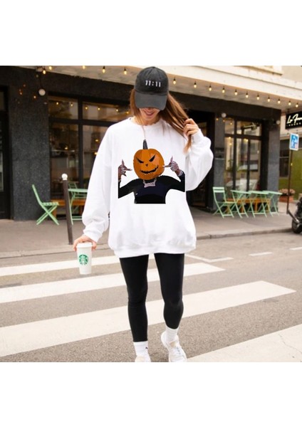 Premium Oversize Kesim Uzun Kollu Baskılı Sweatshirt