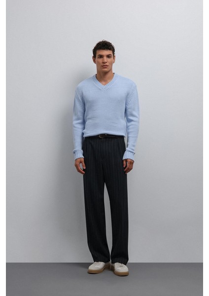 Bebe Mavi Dokulu V Yaka Erkek Kazak fiyatları