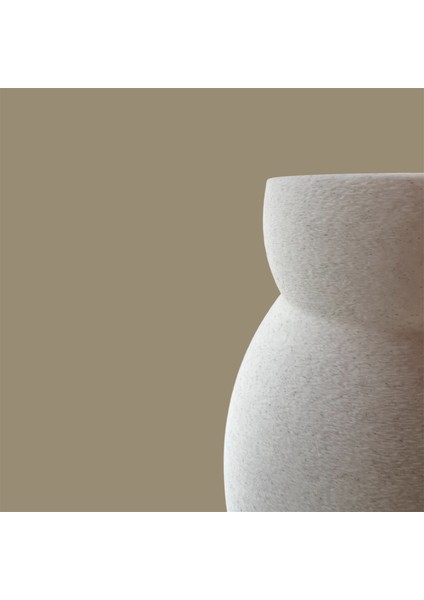 Store Bohem Tarzda Dokulu Seramik Görünümlü Vazo – Minimalist ve Doğal Dokulu (Biyoplastik) 25 cm fiyatları