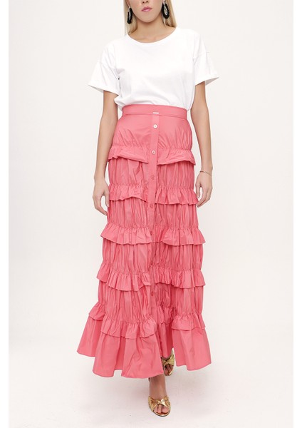 Somon Büzgülü Kat Kat Etek 81168 indirimleri