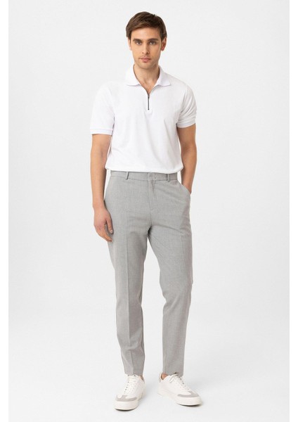 Açık Gri Slim Fit Comfort Erkek Pantolon fiyatları