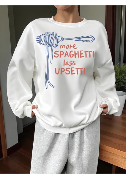 Premium Oversize Kesim Uzun Kollu Baskılı Sweatshirt