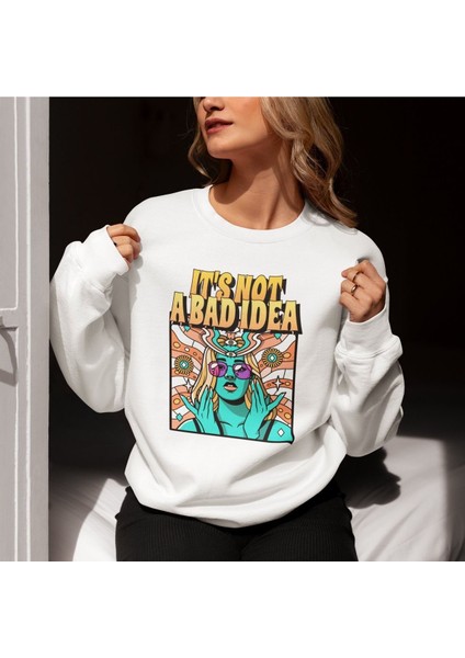 Premium Oversize Kesim Uzun Kollu Baskılı Sweatshirt