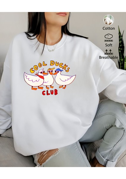 Premium Oversize Kesim Uzun Kollu Baskılı Sweatshirt