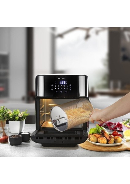 12 Litre Çok Fonksiyonlu Hava Fritözü ve Fırın Siyah modelleri