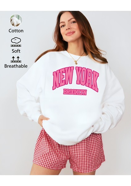 Premium Oversize Kesim Uzun Kollu Baskılı Sweatshirt