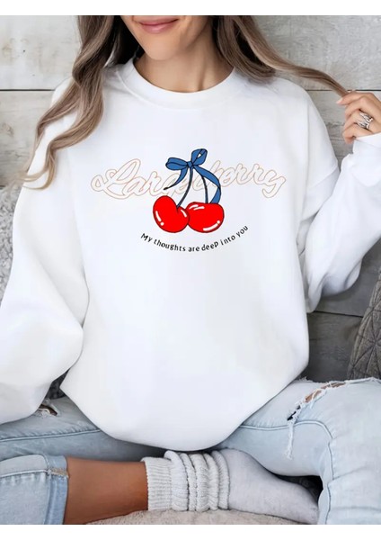 Premium Oversize Kesim Uzun Kollu Baskılı Sweatshirt