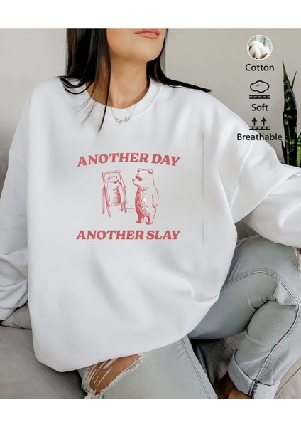 Premium Oversize Kesim Uzun Kollu Baskılı Sweatshirt