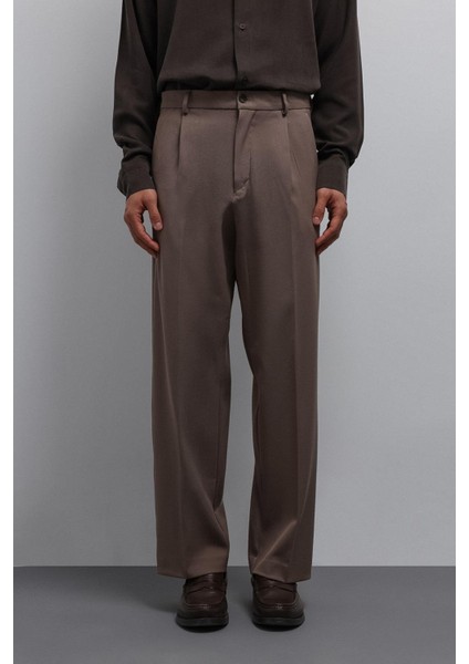 Vizon Relax Fit Pilili Erkek Pantolon