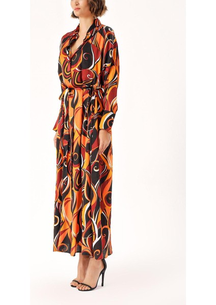 Desenli Bol Kesim Gömlek Elbise 94140 modelleri