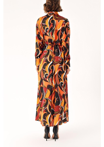 Desenli Bol Kesim Gömlek Elbise 94140 fırsatları