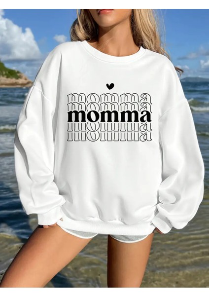 Premium Oversize Kesim Uzun Kollu Baskılı Sweatshirt