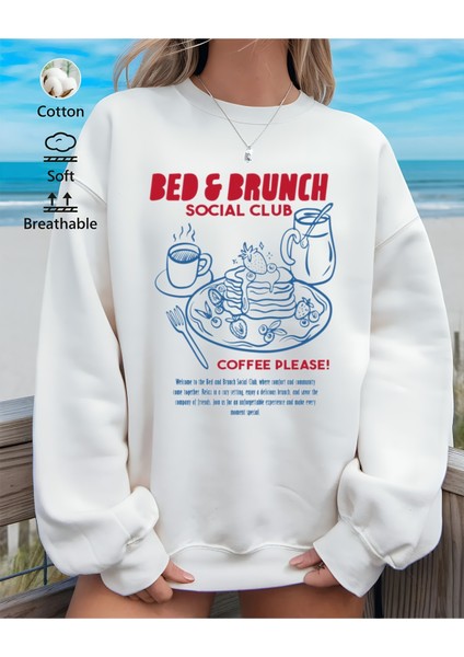 Premium Oversize Kesim Uzun Kollu Baskılı Sweatshirt