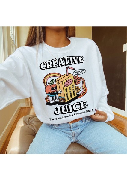 Premium Oversize Kesim Uzun Kollu Baskılı Sweatshirt