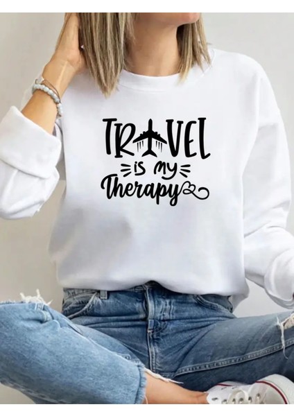 Premium Oversize Kesim Uzun Kollu Baskılı Sweatshirt