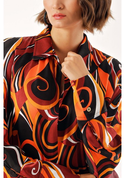 Desenli Bol Kesim Gömlek Elbise 94140 indirimleri