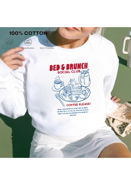 Premium Oversize Kesim Uzun Kollu Baskılı Sweatshirt