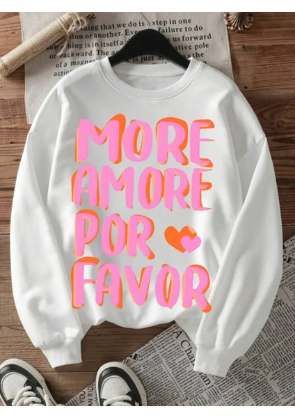 Premium Oversize Kesim Uzun Kollu Baskılı Sweatshirt