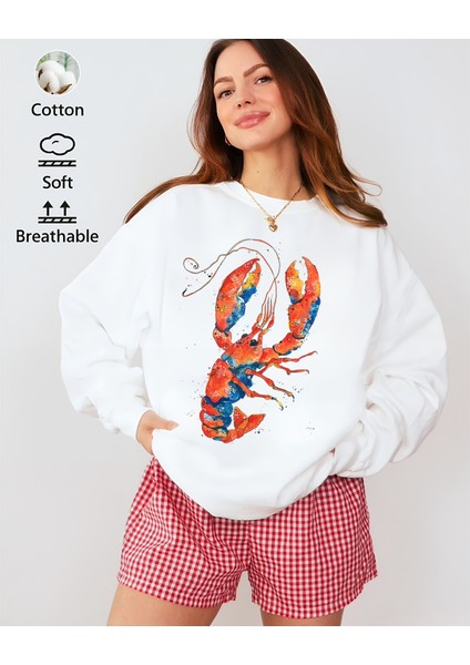 Premium Oversize Kesim Uzun Kollu Baskılı Sweatshirt