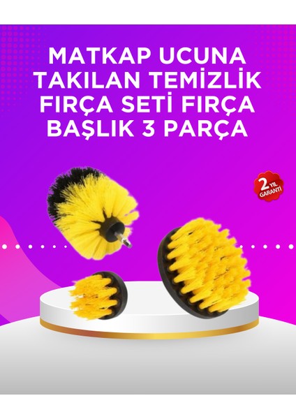 Sepetim Matkap Ucu Temizlik Fırçası Seti Banyo Fayans Zemin Için