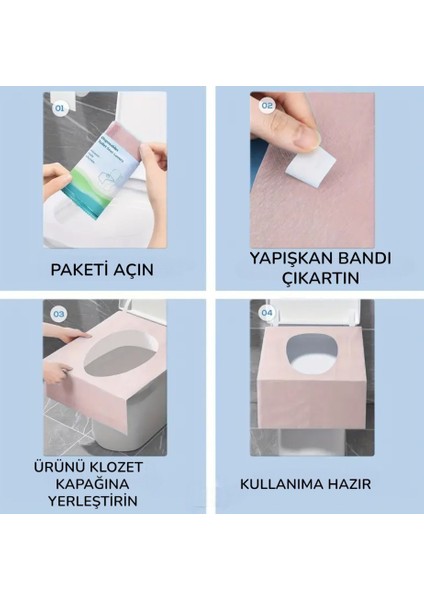 50 Adet Kullan At Pratik Kullanımlı Hijyenik Klozet Kapağı Poşeti fiyatları