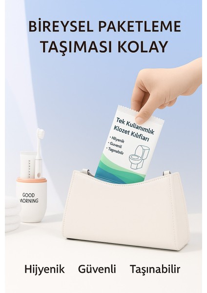 50 Adet Kullan At Pratik Kullanımlı Hijyenik Klozet Kapağı Poşeti modelleri